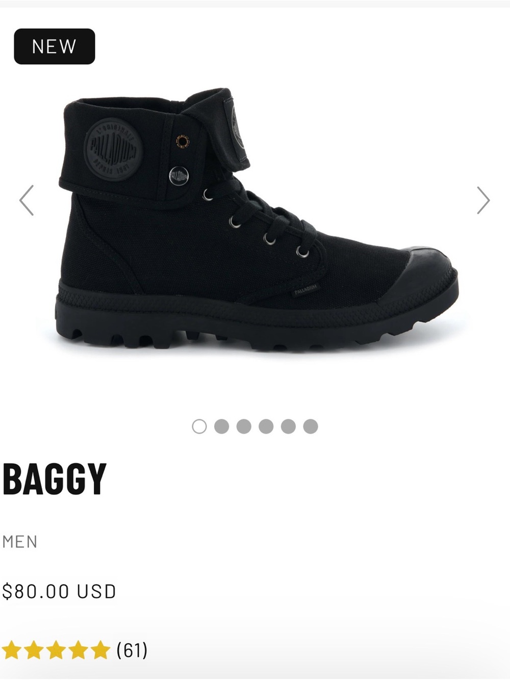 Palladium Black Canvas Lace-Up High Top Boots